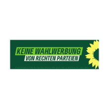 Aufkleber Keine Wahlwerbung von rechten Parteien