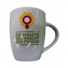 Tasse, weiß mit "Frauen-Logo"