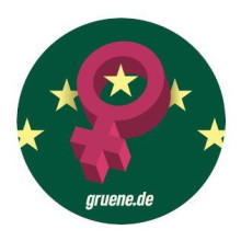 Aufkleber mit Frauenlogo und Europa