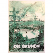 Plakat Hurzlmeier: "Hasen in Industrielandschaft"