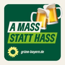 Bierdeckel "A Mass statt Hass"