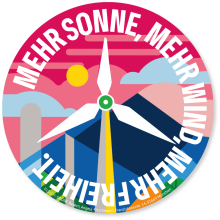 Sticker "Mehr Sonne, mehr Wind, mehr Freiheit" (Bayern)