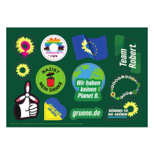 Stickerbogen für den Bundestags-Wahlkampf