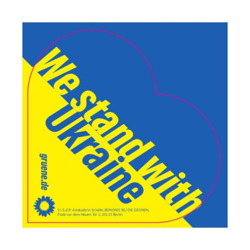 Aufkleber "We stand with Ukraine"