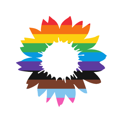 Klebetattoo Blume Regenbogen