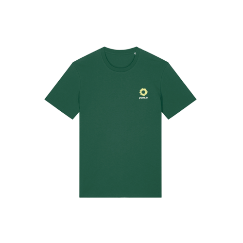 T-Shirt, Tanne-Grün mit Sonnenblume 4XL