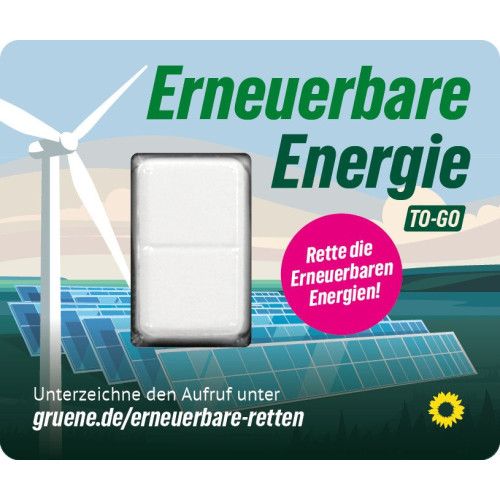 Energiekarte mit Traubenzucker