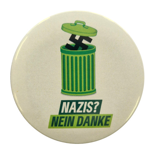 Bio Button "Nazis? Nein, Danke!"