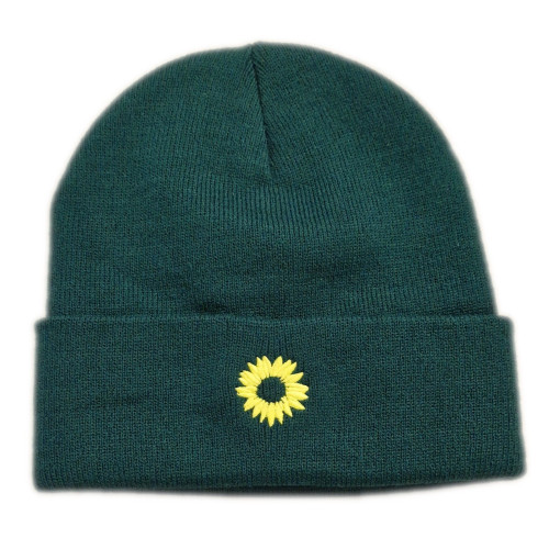 Strickmütze mit Sonnenblume