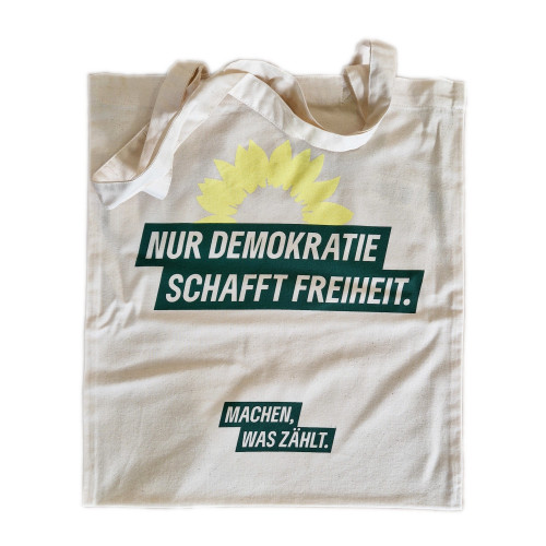 Bio-Baumwolltasche Demokratie schafft Freiheit